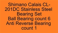 Shimano Calais CL-201DC Calais 200DC, 201DC Stainless Steel Bearing Set, ABEC357.