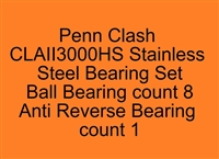 Penn Clash CLAII3000HS CLAII4000HS Stainless Steel Bearing Set, ABEC357.