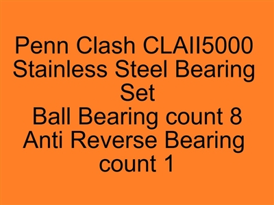 Penn Clash CLAII5000 Stainless Steel Bearing Set, ABEC357, Set of 9 Bearings.