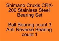 Shimano Cruxis 200, 201 (06) Stainless Steel Bearing Set, ABEC357.