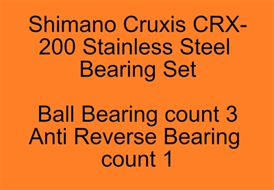Shimano Cruxis CRX-200Stainless Steel Bearing Set, ABEC357.