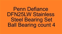 Penn Defiance Level Wind DFN20LW DFN25LW Stainless Steel Bearing Set, ABEC357.