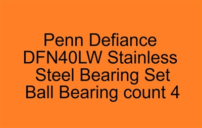 Penn Defiance DFN40LW Stainless Steel Bearing Set, ABEC357.