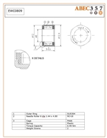 EWC0809, 8x12/12.4x9 MM, Backstop Clutch, KIT18227, ABEC357, Okuma 0910085 & 0910086, One Way Hexed Head Bearing, One Way Bearing, Anti-Reverse Bearing, Instant Anti-Reverse One Way Roller Clutch Bearing.