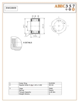 EWC0809, 8x12/12.4x9 MM, Backstop Clutch, ABEC357, One Way Hexed Head Bearing, One Way Bearing, Anti-Reverse Bearing, Instant Anti-Reverse One Way Roller Clutch Bearing.