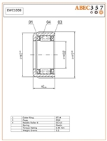 EWC1008, 10x16/17x8 MM, â€‹Fishing one way bearing, One Way Bearing or Anti-Reverse Bearing.