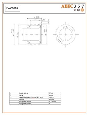 EWC1010, 10x16/17x10 MM, KIT9529, â€‹â€‹â€‹Koyo Part # 1010TF4, Daiwa F58-0601, Daiwa F40-8001, Shimano BNT1813, Shimano P98B-420G, Lews Speed Spool BB1HZ and Tournament TSLP1SH.