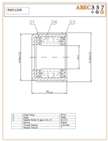 EWC1209, 12x18/19x9 MM, Industrial one way bearing, Fishing one way bearing.