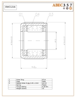 EWC1216, 12x18/19x16 MM, Industrial one way bearings, Fishing one way bearings
