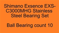 Shimano Exsence EXS-C3000MHG Exsence 3000MHG, C3000M, C3000MHG, 4000MXG (21)  Stainless Steel Bearing Set, ABEC357.