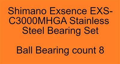 Shimano Exsence EXS-C3000MHGA Stainless Steel Bearing Set, ABEC357.