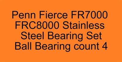 Penn Fierce FR7000 FRC8000 Stainless Steel Bearing Set, ABEC357.