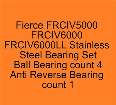 Penn Fierce IV FRCIV5000, FRCIV6000, FRCIV6000LL Stainless Steel Bearing Set, ABEC357, Set of 5 bearings.