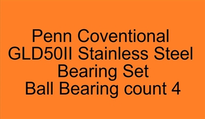 Penn Conventional Graph-Lite GLD50II Stainless Steel Bearing Set, ABEC357.