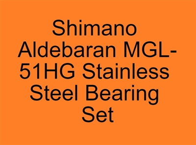 Set of 10 Super Tune bearings, Shimano Aldebaran MGL-51HG Aldebaran MGL 50, 51, 50HG, 51HG (15-18) Stainless Steel Bearing Set, ABEC357.