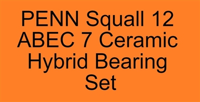 PENN Squall 12 ABEC 7 Bearing set, #FR-041C-OS LD, #FR-041, SR166C-2OS #7 LD, SR166-ZZC #5 AF2, 55-965, 55L-965, ABEC357.