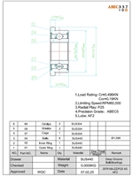 3/16x3/8x1/8F" SFR166-ZZ/P25 A5 AF2, SFR166-ZZC #7 PS2, SFR166-ZZC #5 PS2, SFR166-ZZC #3 PS2, Stainless Steel ABEC 5 Metal Shielded Flanged Bearing.