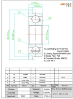 1/8x5/16x7/64", SFR2-5 P25 A5 AF2, ABEC357, SFR2-5 AF2, SSRIFW518, Stainless Steel ABEC 5 Metal Shielded Flanged Bearing.