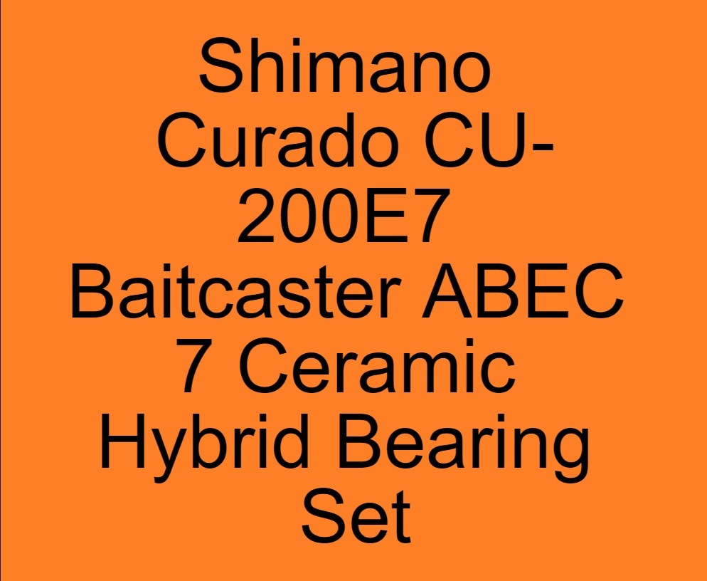 Shimano Talica 16 Conventional ABEC 7 Ceramic Hybrid Orange Seal Bearing Set