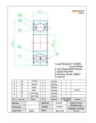 5x14x5 mm, SMR605C-2OS/P58 A7 LD, #BMK-058C-OS, #BMK-058C, #BMK-058.