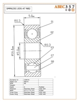 5x16x5 mm, SMR625C-2OS #7 NB2, KIT14091, â€‹Penn 55-320LD, Penn 055-1183888, Penn 1183888, SMR625C-2OS #7 NB2, #BMK-031C-OS, RC Brushless Motor Bearings.