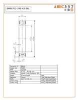 15x21x4 mm, SMR6702-2RS A3 SRL , CRBB-2115ZZ, S6702-2RS, SMR6702-2RS SRL, SMR6702-2RSC #3 PS2, S6702ZZ-FOOD, â€‹stainless steel industrial bearings, Stainless Steel ABEC 3 Rubber Sealed Bearing.