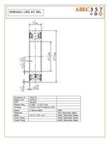 12x21x5 mm, SMR6801-2RS A5 SRL, S6801-2RS, S A-RB-2112ZZ, SHG-2112ZZ, W63801-2RS, S61801-2RSR-HLC, Kit21061, SMR6801-2RS SRL, Penn 26-TRQ40NLD2, Penn 026-1265023, Shimano 10KX9, 10KXA, Daiwa 10E079, 10E192, 10E375, F64-1601, F64-1602, G51-2501.