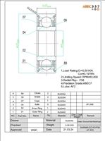 5x11x3 mm, SMR685-ZZ/W3 P58 A7 AF2, Stainless Steel Bearings, Siegler Reels SGN, SG, LGN, LG.