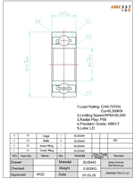 SMR686 P58 A7 LD, 6x13x3.5 mm, SMR686 #5 AF2, SMR686 #5 AF2, Stainless Steel ABEC 7 Open Bearing.