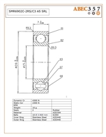 15x28x7 mm, SMR6902C-2YS/C3 A5 SRL, SMR6902C-2YS/C3 #5 SRL, SMR6902C-2YS/C3 NB2, SMR6902C-2YS NB2, SS6902-2RS, S6902.2RS, W6902 RS SKF, 6902H-20T1X2RS NSK, 6902H RS EZO, S6902-RS, SS6902.RS, ceramic hybrid industrial bearings