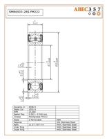 17x30x7 mm, SMR6903-2RS FM222 , S6903-2RS, Food Grade Grease FM222.