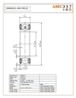 17x30x7 mm, SMR6903-2RS FM222 , S6903-2RS, Food Grade Stainless Steel Ball Bearing, stainless steel industrial bearings.