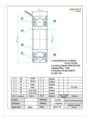 SMR83C-ZZ/P58 #7 LD, 3x8x3 mm, KIT14784, Daiwa 140-1400, 140-1500, 140-1650, 140-2340, 1502060, 160-1650, 6E088003, 6E088006, 6E608801, 6F577701, 6G051801, 6G431101, 6G431102, B35-0301, E08-8001, E08-8003, E08-8005, E08-8006, E60-8801, F40-3701.