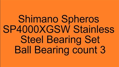 Shimano Spheros SP4000XGSW Stainless Steel Bearing Set, ABEC357.