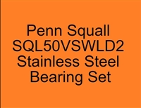 Penn Squall Lever Drag 2 speed SQL50VSWLD2 SQL16VS, SQL30VSW, SQL50VSW Stainless Steel Bearing Set, ABEC357, Set of 4 bearings.