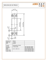 3/8x5/8x5/32 in, SR1038-ZZ A5 FM222, RI1038ZZ, ABEC357, Penn 026A2.5FR, 26A-2.5FR, 026A-1182133.