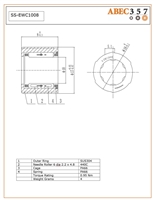 SS-EWC1008, 10x16/17x8 MM, Fishing one way bearings, â€‹Stainless Steel Anti-Reverse One Way Roller Clutch Bearing.
