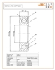 1x2x1/2 inch,  SSR16-2RS FM222, Stainless Steel Rubber Sealed ABEC #5 Bearing, Food Grade Grease.