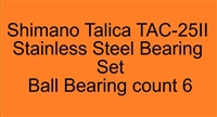 Shimano Talica TAC-25II Talica 2 Speed 20II, 25II Stainless Steel Bearing Set, ABEC357.
