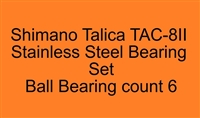 Shimano Talica TAC-8II TALICA 8, 10, TALICA 2 SPEED 8II, 10II Stainless Steel Bearing Set, ABEC357.