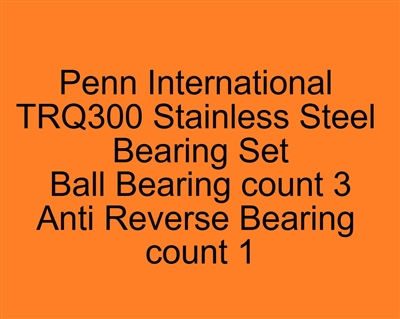 Penn International  Torque TRQ300 TRQ200 Stainless Steel Bearing Set, ABEC357.