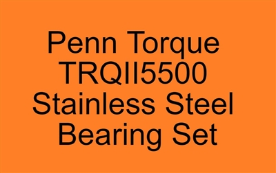 Set of 10 Super Tune bearings, Penn Torque II TRQII5500-G TRQII5500-S TRQII5500BLS Stainless Steel Bearing Set, ABEC357.