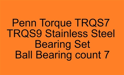 Penn Torque TRQS9-B TRQS9-G Stainless Steel Bearing Set, ABEC357.