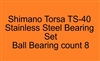 Shimano Torsa TS-40 Stainless Steel Bearing Set, ABEC357.