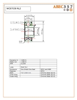 8x22x10.319 mm, WC87038 RL2, Part #STB003-6101, OEM Part #81-117, Stryker #81-117, Model(s) This Part Fits: 810 Autopsy Saw, 811 Autopsy Saw, 840 Cast Cutter, 841 Cast Cutter, 848 Cast Cutter, 851 Cast Cutter.
