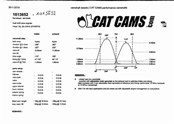 Cat Cams 3652 For 1.8T
