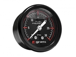 Grams Performance 0-30 PSI Fuel Pressure Gauge - Black G2-99-0030