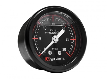 Grams Performance 0-30 PSI Fuel Pressure Gauge - Black G2-99-0030