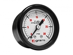 Grams Performance 0-30 PSI Fuel Pressure Gauge - White G2-99-003W