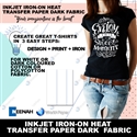 T shirt  Iron on Transfer Paper Dark Inkjet Blue Line Heat Transfer Paper